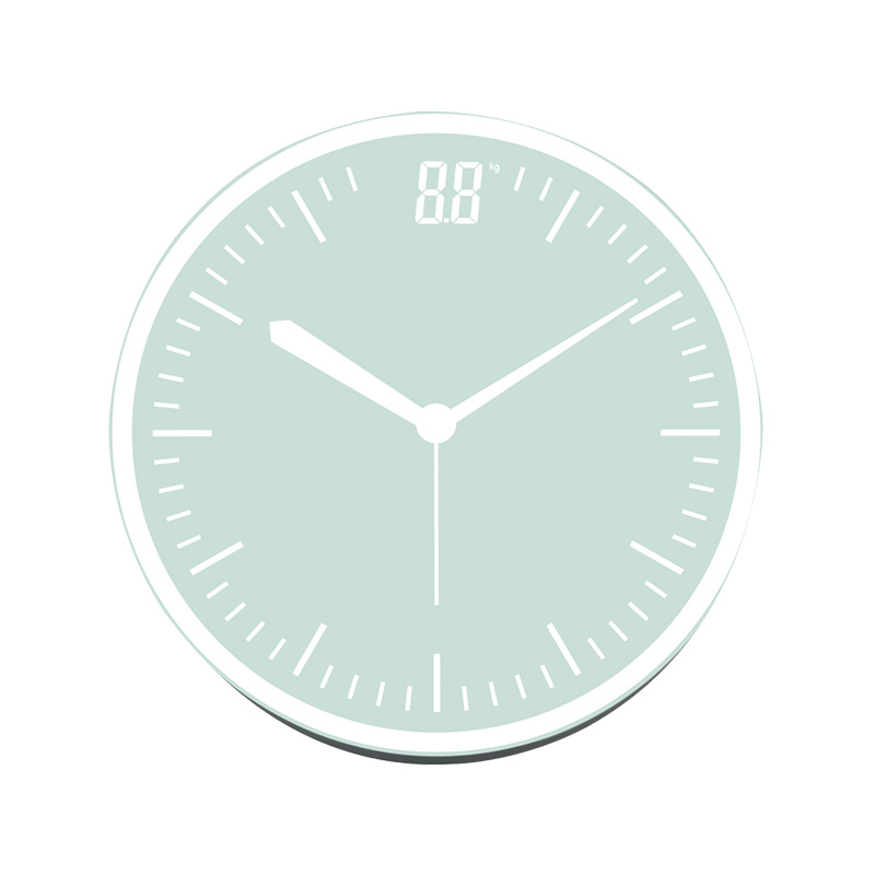 TM-909 okrúhle sklenené hodiny inteligentná váha váhy